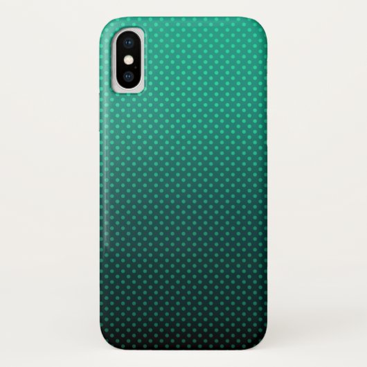 グラデーション緑の灰色の水玉模様プリント抽象芸術femi Case-Mate iPhoneケース (裏面)