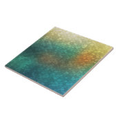 グラデーション緑の黄色い円の幾何学的パターン タイル (側面)