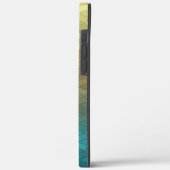 グラデーション緑の黄色い円の幾何学的パターン Case-Mate iPhoneケース (裏面 / 左)