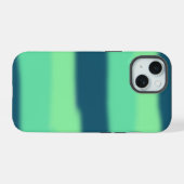 グラデーション緑のiPhoneケース iPhone 15ケース (裏面横)