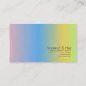 グラデーション美しいメイクアップアーティスティックレインボー 名刺 (裏面)