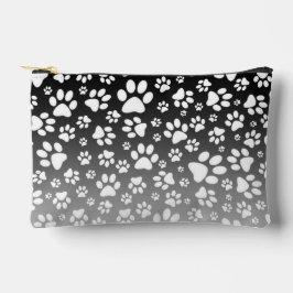 グラデーション背景の白いパターンの手 アクセサリーポーチ