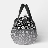 グラデーション背景の白いパターンの手 ダッフルバッグ (右)