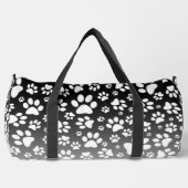 グラデーション背景の白いパターンの手 ダッフルバッグ (正面)