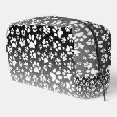 グラデーション背景の白いパターンの手 ドップキット (右コーナー)