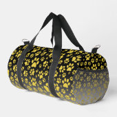 グラデーション背景の金ゴールドメタルパターンマウス ダッフルバッグ (右コーナー)