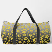 グラデーション背景の金ゴールドメタルパターンマウス ダッフルバッグ (正面)