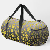 グラデーション背景の金ゴールドメタルパターンマウス ダッフルバッグ (右コーナー)