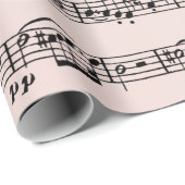 グラデーション背景の音楽コンポジション ラッピングペーパー (ロールコーナー)