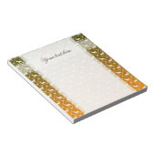 グラデーション背景の鹿のパターン ノートパッド (アングル)