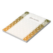 グラデーション背景の鹿のパターン ノートパッド (回転)