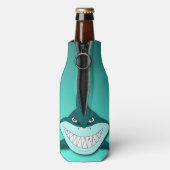 グラデーション背景を持つサメ ボトルクーラー (ボトル裏面)