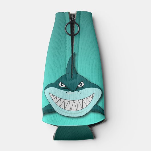 グラデーション背景を持つサメ ボトルクーラー (裏面)