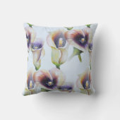 グラデーション色の水彩カラユリ クッション (裏面)