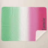 グラデーション色性的プライドフラグ シェルパブランケット (正面(横))