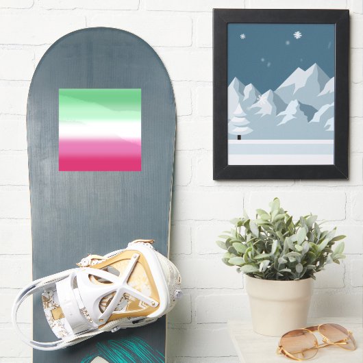 グラデーション色性的プライドフラグ シール (スノーボード)