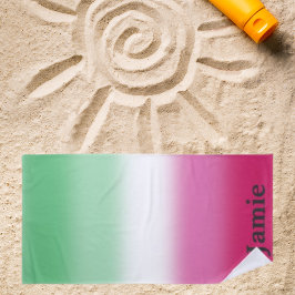 グラデーション色性的プライドフラグ ビーチタオル