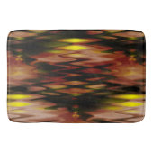 グラデーション茶色から黄色の形成抽象芸術ジグザグ バスマット (正面)