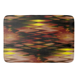 グラデーション茶色から黄色の形成抽象芸術ジグザグ バスマット