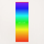 グラデーション虹の色の愛があなたのテキスト ヨガマット (正面)