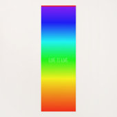 グラデーション虹の色の愛があなたのテキスト ヨガマット (裏面)