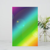 グラデーション虹 便箋 (スタンド正面)