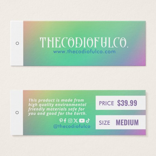 グラデーション衣料価格つるラベル (正面&裏面)