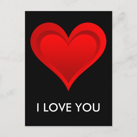 グラデーション赤い愛ハート+あなたの背景。&アイディア ポストカード (正面)