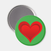 グラデーション赤い愛ハート+あなたの背景。&アイディア マグネット (正面/裏面)