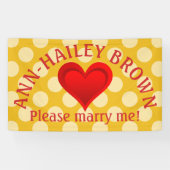 グラデーション赤い愛ハート+あなたの背景。&アイディア 横断幕 (横)