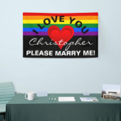 グラデーション赤い愛ハート+あなたの背景。&アイディア 横断幕 (トレードショー)