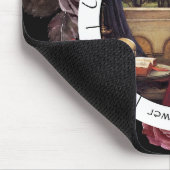 グラデーション赤と黒の花振り子板 マウスパッド (コーナー)