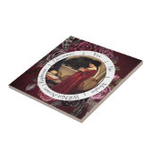 グラデーション赤と黒の花振り子 タイル (側面)