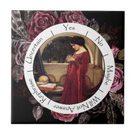 グラデーション赤と黒の花振り子 タイル