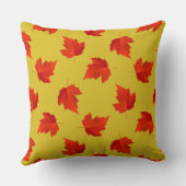 グラデーション赤のドライ葉名前をカスタムする黄色 クッション (裏面)