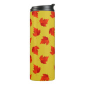 グラデーション赤のドライ葉名前をカスタムする黄色 タンブラー (回転左)