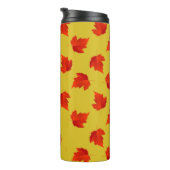 グラデーション赤のドライ葉名前をカスタムする黄色 タンブラー (回転右)