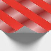 グラデーション赤ストライプ色のパターン ラッピングペーパー (角)