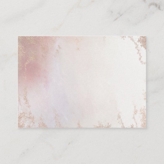 グラデーション赤面ピンクフロステッド箔結婚の集計表 エンクロージャーカード (裏面)