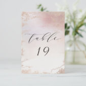 グラデーション赤面ピンクフロス結婚トの表番号 招待状 (スタンド正面)