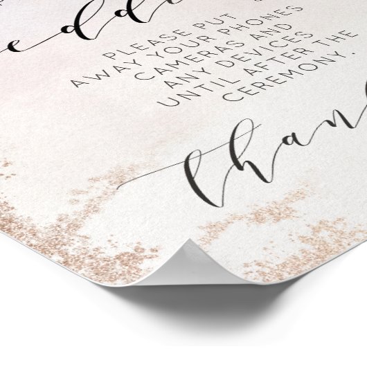 グラデーション赤面ピンクプラグ結婚抜きテーブル記号 ポスター (角)