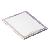 グラデーション赤面ピンク金属モノグラム ノートパッド (アングル)