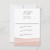 グラデーション赤面ピ結婚ンク 出欠カード (正面)