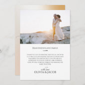 グラデーション赤面 | 結婚s サンキューカード (正面/裏面)