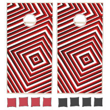 グラデーション赤黒グラデーション色ストライプコーンホールセット