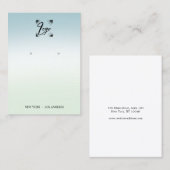 グラデーション追加ロゴのイヤリング表示 名刺 (正面/裏面)