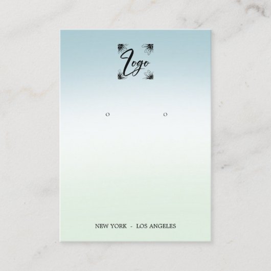 グラデーション追加ロゴのイヤリング表示 名刺 (正面)