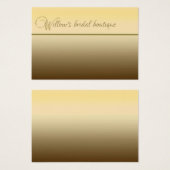 グラデーション金ゴールドと金ゴールドカラーブラケット文字W (正面&裏面)