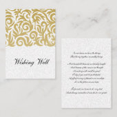 グラデーション金ゴールドと黒の渦巻き縁ど結婚型 エンクロージャーカード (正面/裏面)