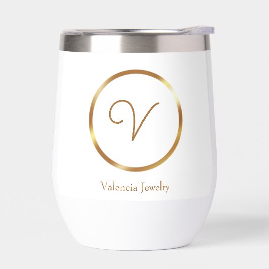 グラデーション金ゴールドカスタム円のビジネスロゴ (左面)